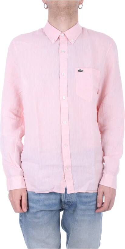 Lacoste Casual overhemd Roze Heren