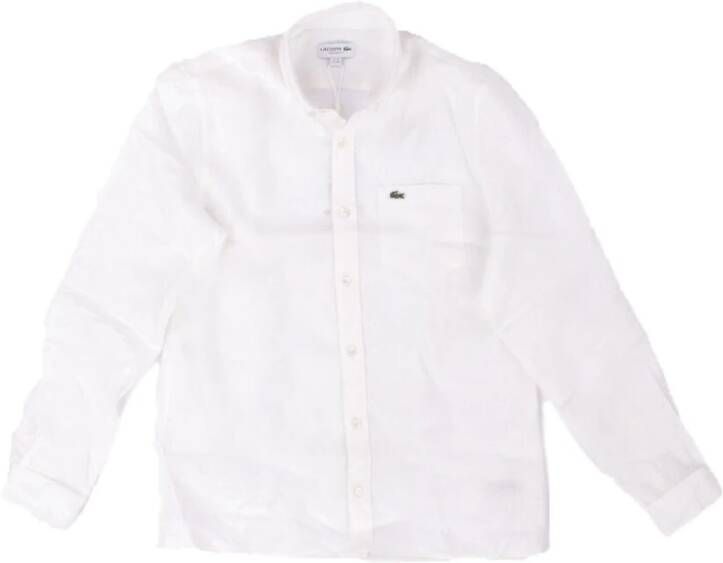 Lacoste Witte Linnen Overhemd voor Heren White Heren