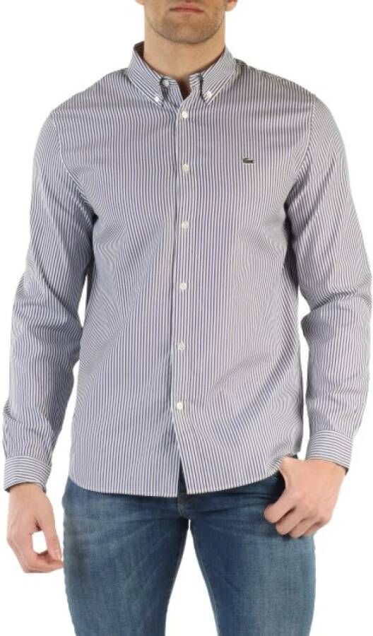 Lacoste Casual Shirts Blauw Heren