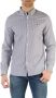Lacoste Blauw Gestreept Overhemd met Moeder van Parel Knopen Blue Heren - Thumbnail 3