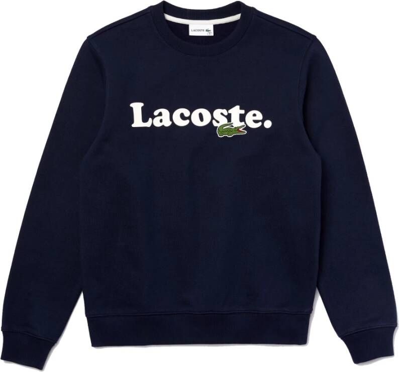 Lacoste Crocodile Branded Fleece Sweatshirt Zwart Heren