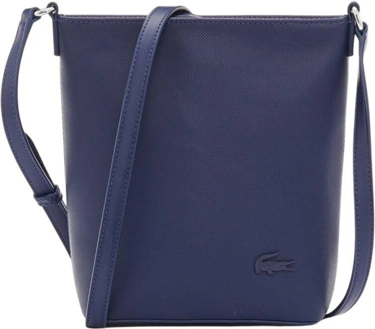 Lacoste Elegante Verstelbare Cross Body Tas Blue Dames