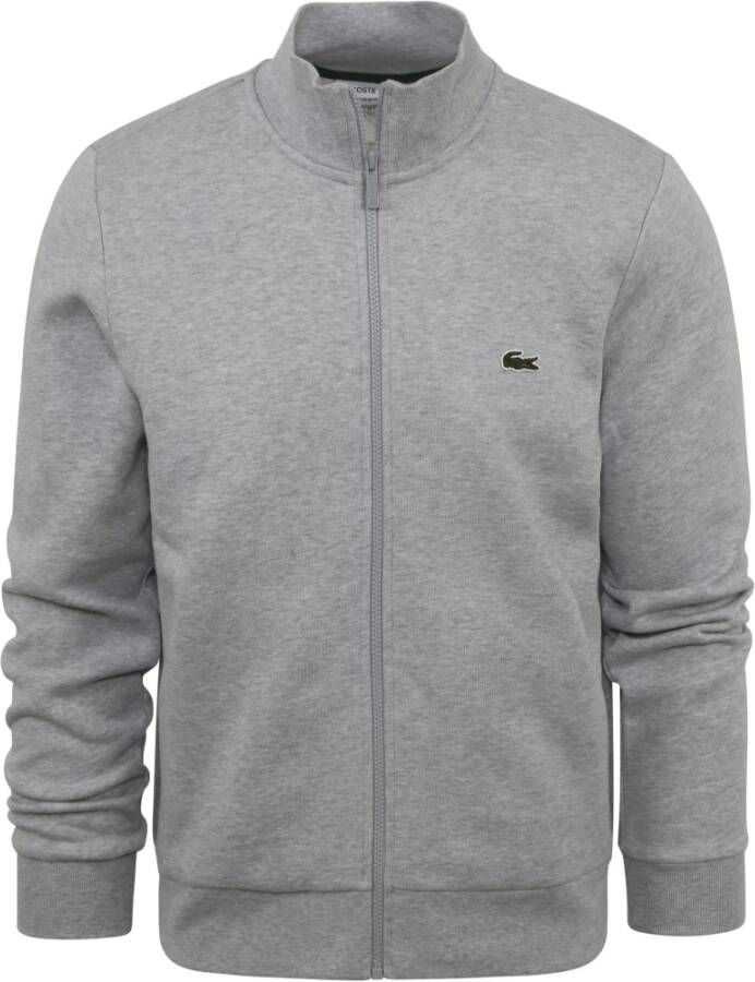 Lacoste Fleece Sweatshirt met Logo Patch Gray Heren