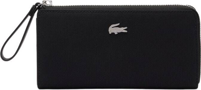Lacoste Elegant Portemonnee met Meerdere Zakken Zwart Dames