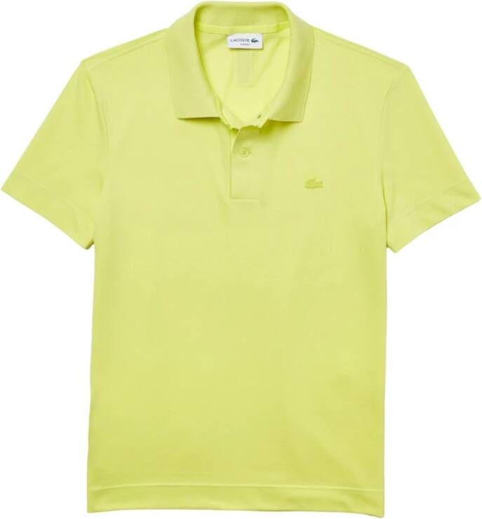 Lacoste Fluo Gele Polo Shirt Yellow Heren