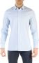 Lacoste Heldere Blauwe Gestreepte Overhemd Blue Heren - Thumbnail 3