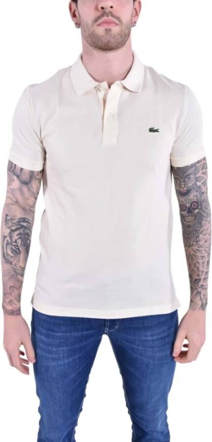 Lacoste Slim Fit Katoenen Polo Kleuren: Tortoise Amerikaanse Maten: L White Heren - Foto 3