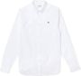 Lacoste Witte Formele Overhemd met Groene Krokodil Borduursel White Heren - Thumbnail 1