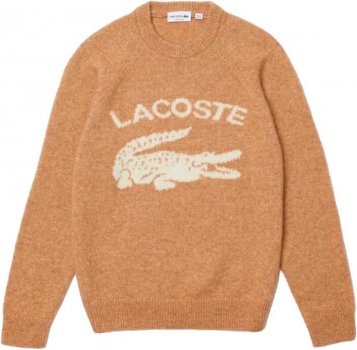 Lacoste Gebreide pullover met labelprint