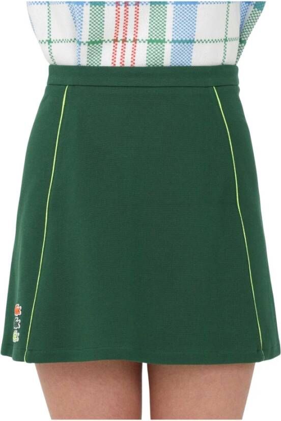 Lacoste Groene Tennis-geïnspireerde Rok Groen Dames