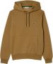 Lacoste Biologisch Geborsteld Katoenen Hoodie Brown Heren - Thumbnail 1