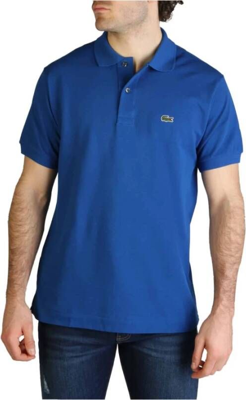 Lacoste Heren Polo T-Shirt met Regular Fit voor Herfst Winter Blue Heren