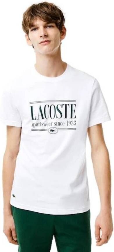Lacoste Mannen Regular Fit T-Shirt Collectie White Heren