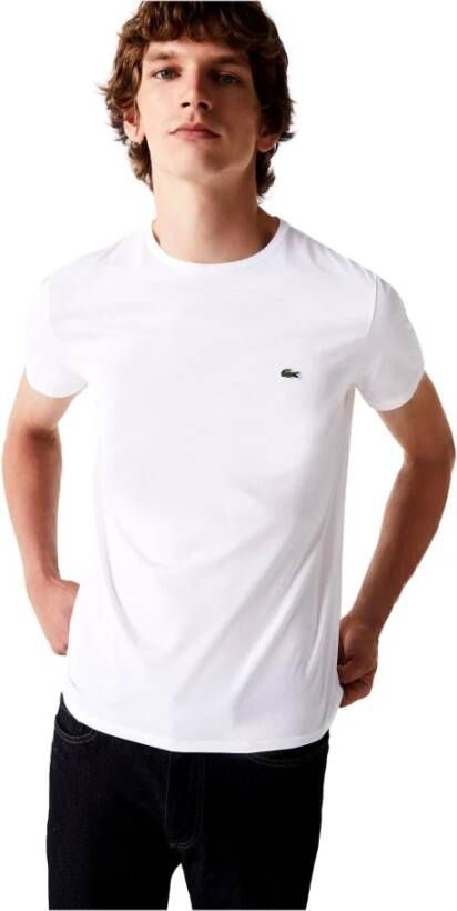 Lacoste Short Sleeved Crew Neck T-shirts Kleding white maat: XXL beschikbare maaten:S M L XL XXL