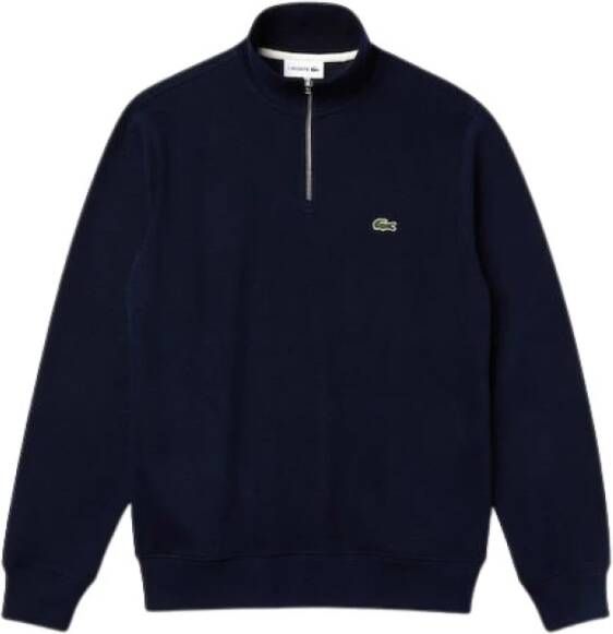 Lacoste Heren Zip Sweater met Micro Logo Blauw Heren