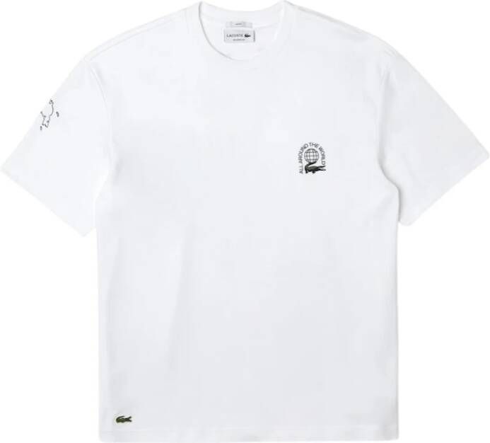 Lacoste Witte Heren T-Shirt met Relaxte Pasvorm White Heren