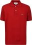 Lacoste Klassiek Rood Katoenen Polo Shirt Rood Heren - Thumbnail 1