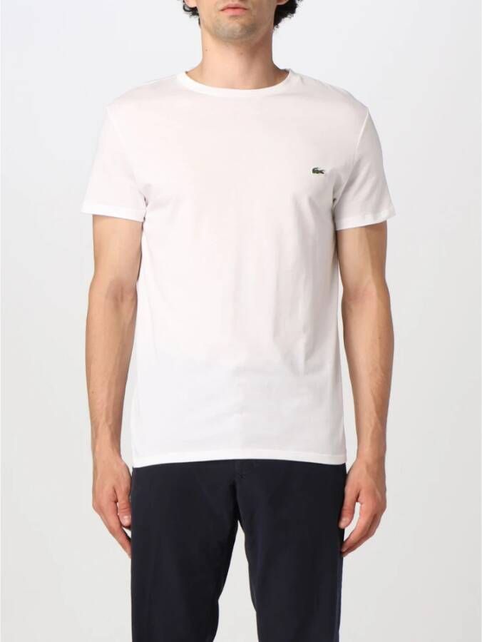 Lacoste Witte T-shirts en Polos met geborduurd logo White Heren - Foto 7