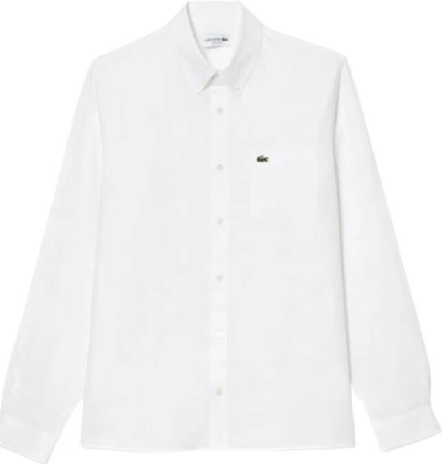 Lacoste Klassiek Wit Overhemd voor Heren White Heren