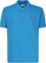 Lacoste Poloshirt 100% katoen model L1212 Van blauw - Thumbnail 1