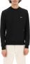Lacoste Zwarte Casual Sweater met Geribbelde Zoom en Manchetten Black Heren - Thumbnail 15