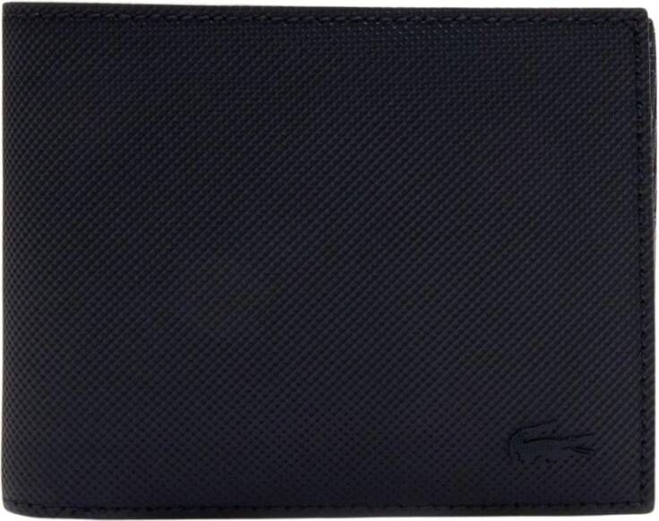 Lacoste Klassieke herenportemonnee met 6 kaartsleuven Black Heren
