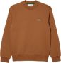 Lacoste Geborsteld biologisch katoenen sweatshirt Brown Heren - Thumbnail 1