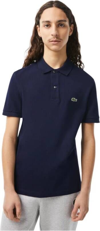 Lacoste Korte Mouw Polo Shirt Blauw Heren