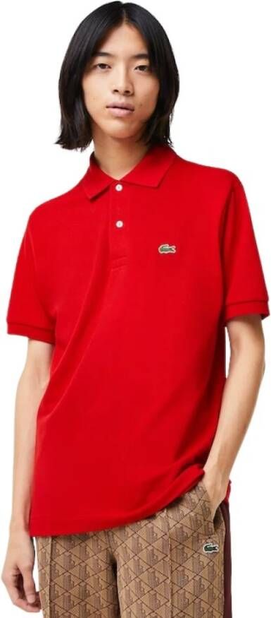 Lacoste Korte Mouw Polo Shirt Rood Heren