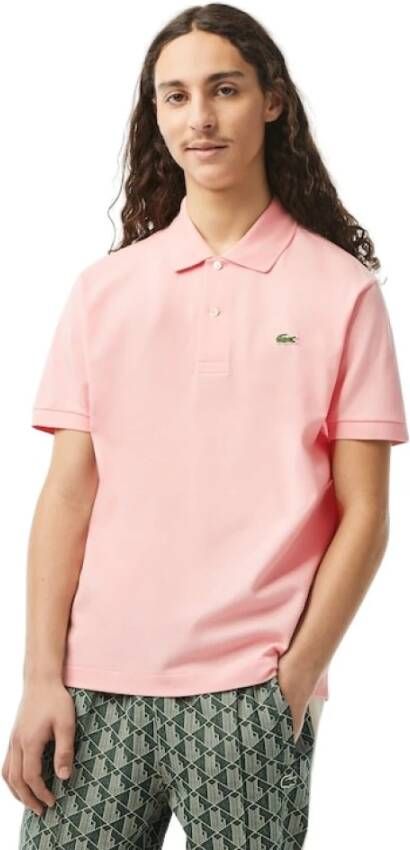 Lacoste Korte Mouw Polo Shirt Roze Heren