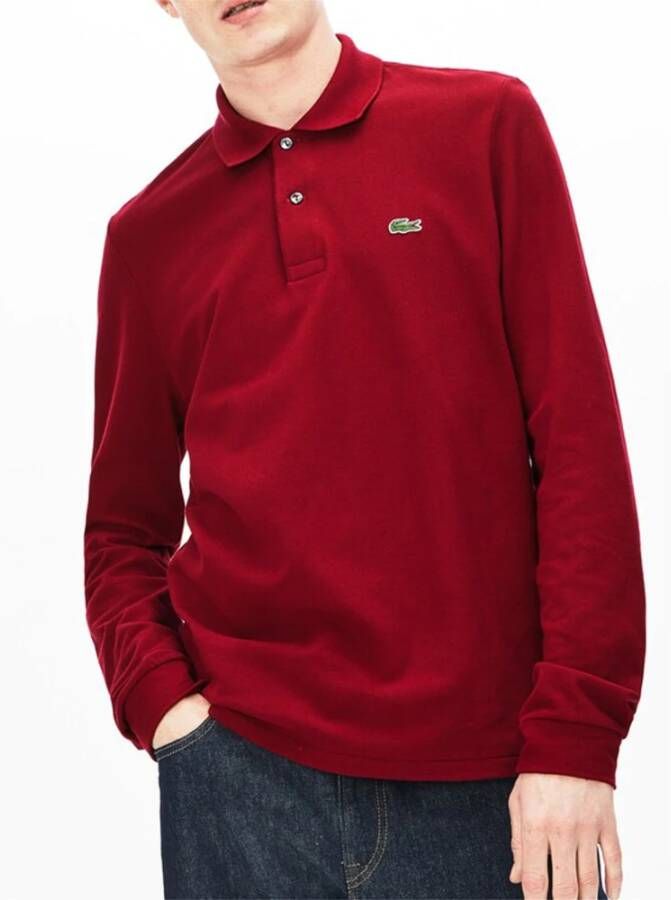 Lacoste L1312 Polo shirt met lange mouwen Rood Heren