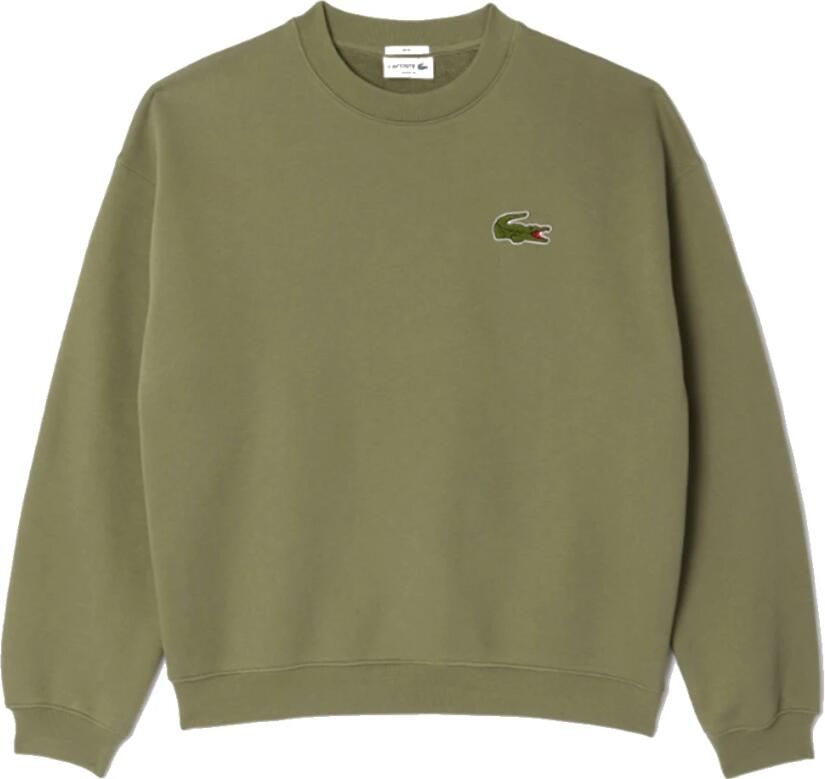 Lacoste Groene Geribbelde Trui met Krokodillenbadge Green Heren - Foto 3