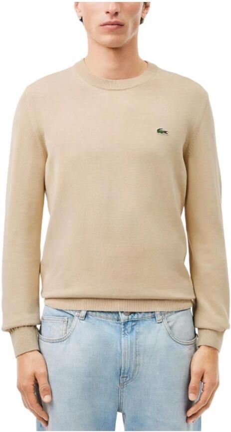 Lacoste Biologisch katoenen ronde hals trui Beige Heren - Foto 3