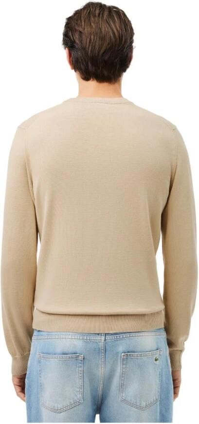 Lacoste Biologisch katoenen ronde hals trui Beige Heren - Foto 2