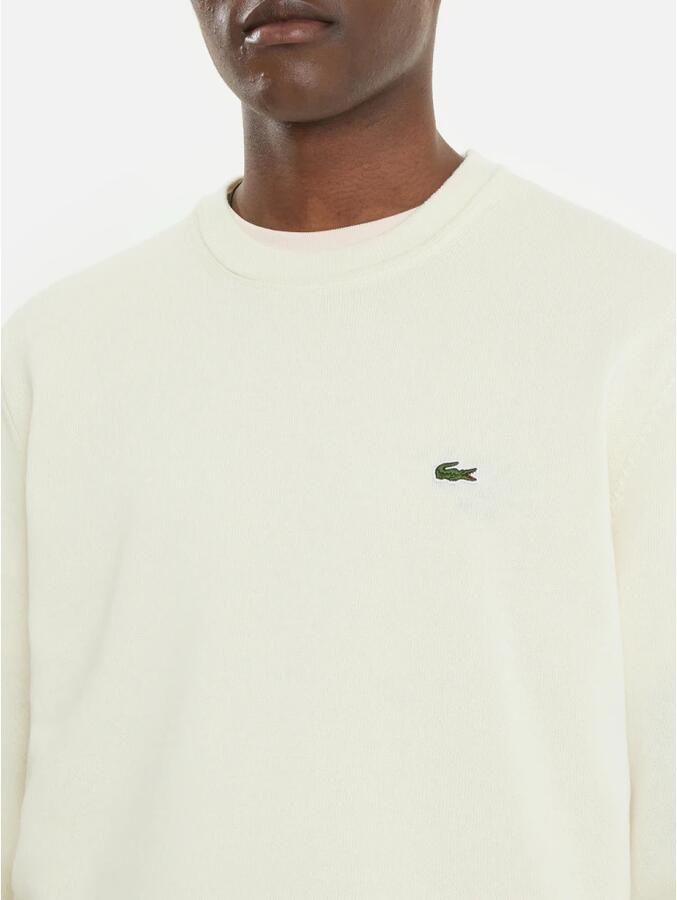 Lacoste Beige Katoenen Trui met Geborduurd Monogram Beige Heren - Foto 2