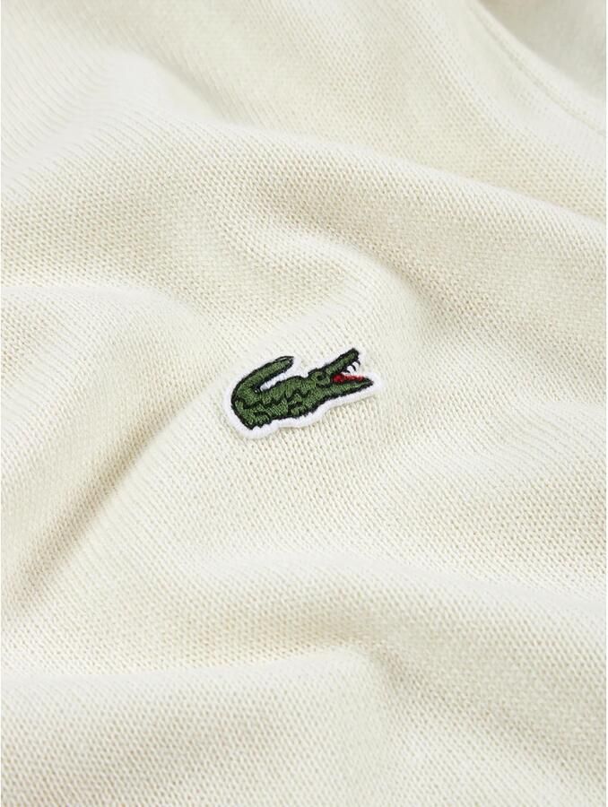 Lacoste Beige Katoenen Trui met Geborduurd Monogram Beige Heren