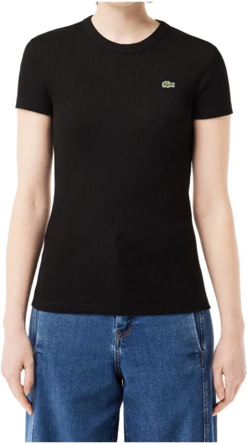 Lacoste Biologisch Katoenen Moderne T-shirt Black Dames - Foto 2