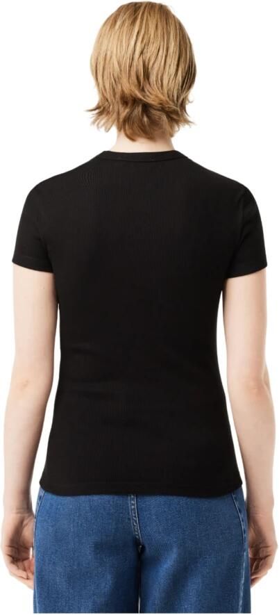 Lacoste Biologisch Katoenen Moderne T-shirt Black Dames - Foto 3