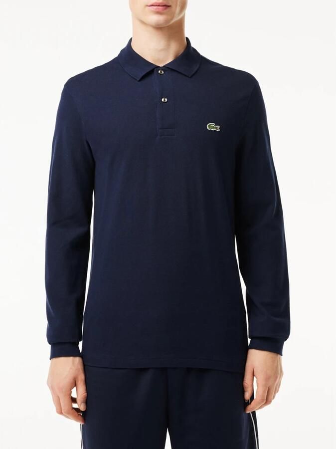 LACOSTE Heren Polo's & T-shirts 1hp2 Men Long Sleeved Best Polo Donkergroen - Foto 11
