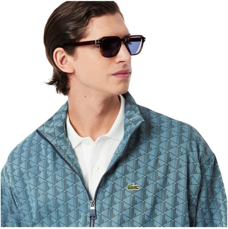 Lacoste Blauwe Monogram Trainingsjack Elegante Stijl Blue Heren - Foto 3