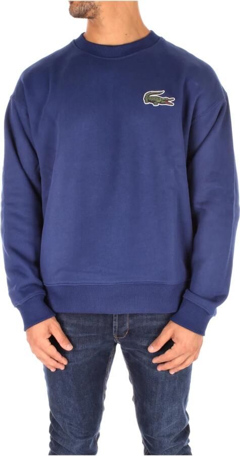 Lacoste Blauwe Krokodil Badge Sweater Blue Heren