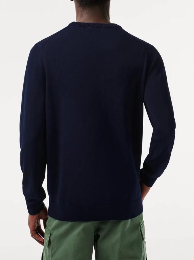 Lacoste Trui met ronde hals gemakkelijk te onderhouden duurzame katoenmix met wolaandeel - Foto 16