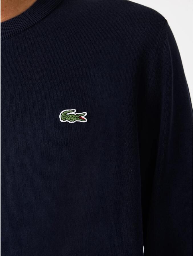 Lacoste Trui met ronde hals gemakkelijk te onderhouden duurzame katoenmix met wolaandeel - Foto 12