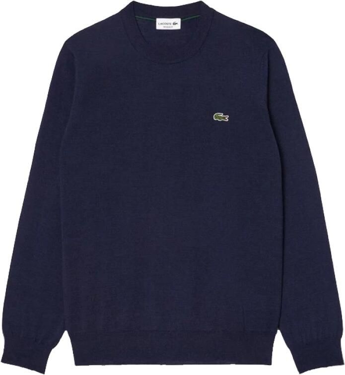 Lacoste Heren wolmix ronde hals trui Blue Heren - Foto 2