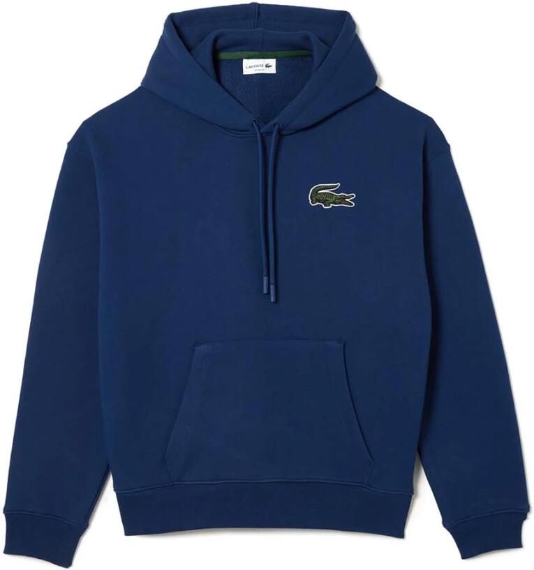 Lacoste Blauwe Trui met Capuchon en Geborduurde Krokodil Blauw Heren - Foto 3