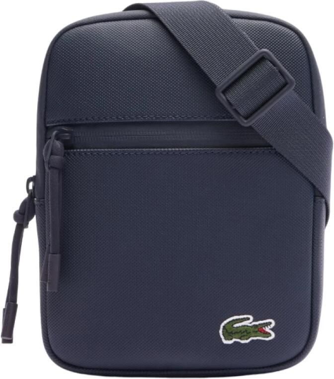 Lacoste Blauwe Urban Canvas Schoudertas Blue Heren