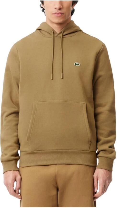 Lacoste Biologisch Geborsteld Katoenen Hoodie Brown Heren - Foto 3