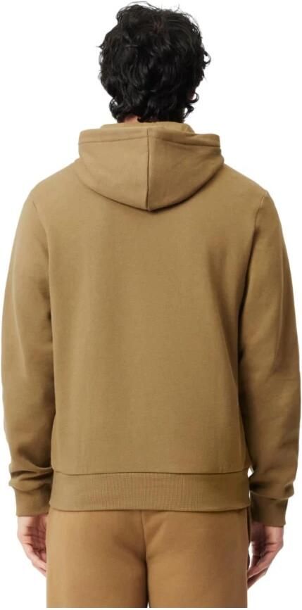 Lacoste Biologisch Geborsteld Katoenen Hoodie Brown Heren - Foto 4