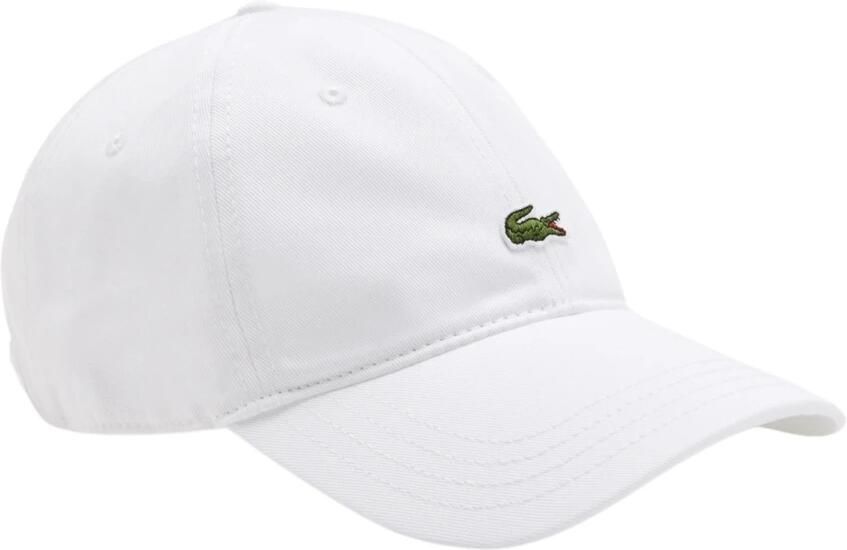 Lacoste Witte Unstructured Cap met Klein Logo White