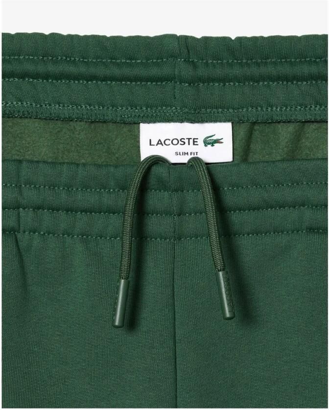 Lacoste katoenen Jogger broek met krokodil embleem Green Heren